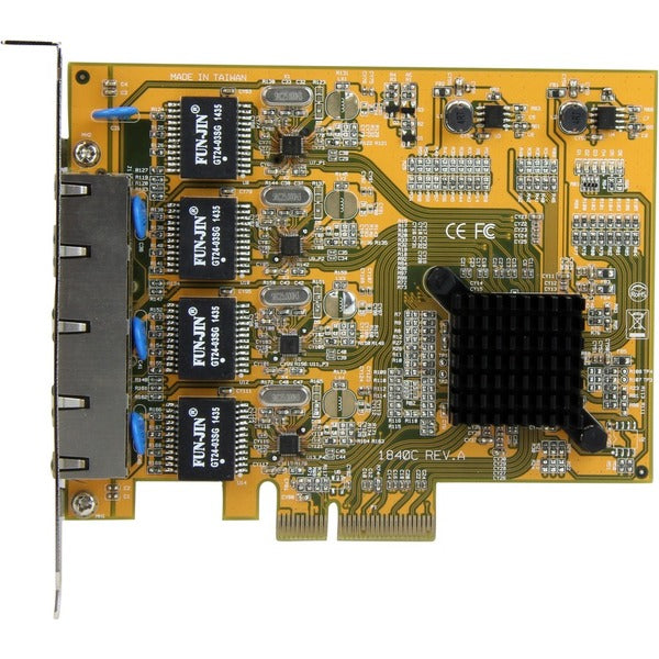 A StarTech.com 4-Port PCI Express Gigabit Network Adapter Card - Quad-Port PCIe Gigabit NIC - e StarTech.com 4-Port PCI Express Gigabit Network Adapter Card - Quad-Port PCIe Gigabit NIC - e StarTech.com 4-Port PCI Express Gigabit Network Adapter Card - Quad-Port PCIe Gigabit NIC.