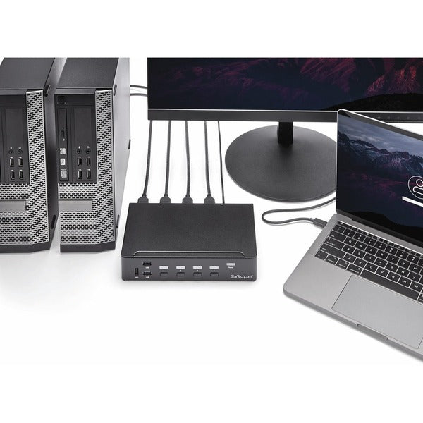 StarTech.com 4-Port HDMI KVM Switch - Built-in USB 3.0 Hub for Peripheral Devices - 1080p HDMI to HDMI adapter.