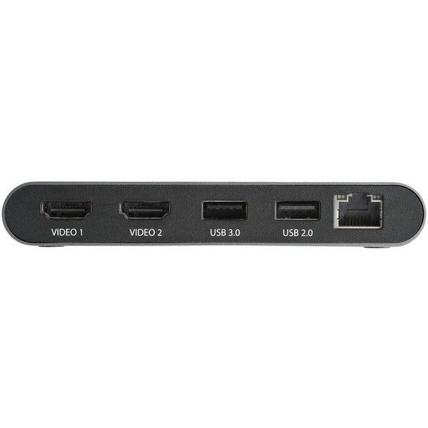 StarTech.com Thunderbolt 3 Mini Dock - Portable Dual Monitor TB3 Laptop Docking Station HDMI 4K 60Hz - 2x USB-A &amp; GbE - 28cm (11") cable to HDMI adapter for docking station and mini dock connectivity.