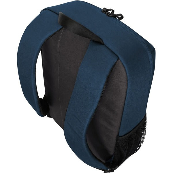 A Targus Sagano EcoSmart TBB63602GL Carrying Case (Backpack) for 15.6" Notebook - Blue with two compartments.