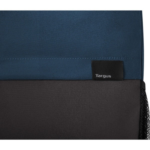 A Targus Sagano EcoSmart TBB63602GL Carrying Case (Backpack) for 15.6" Notebook - Blue with two compartments.