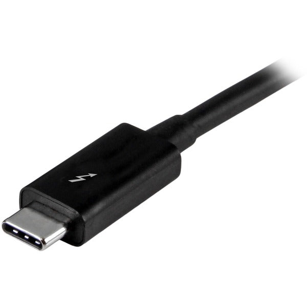 A pair of StarTech.com Thunderbolt 3 Cables - 3 ft / 1m - 4K 60Hz - 20Gbps - USB C to USB C Cable - Thunderbolt 3 USB Type C Charger Cables on a white background.