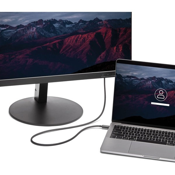 A pair of StarTech.com Thunderbolt 3 Cables - 3 ft / 1m - 4K 60Hz - 20Gbps - USB C to USB C Cable - Thunderbolt 3 USB Type C Charger Cables on a white background.