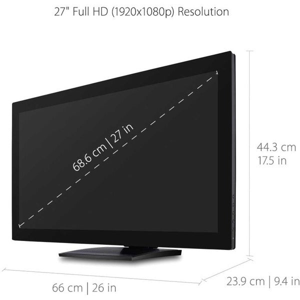 A ViewSonic TD2760 27" LCD Touchscreen Monitor - 16:9 - 6 ms with OD with the ViewSonic logo on it.
