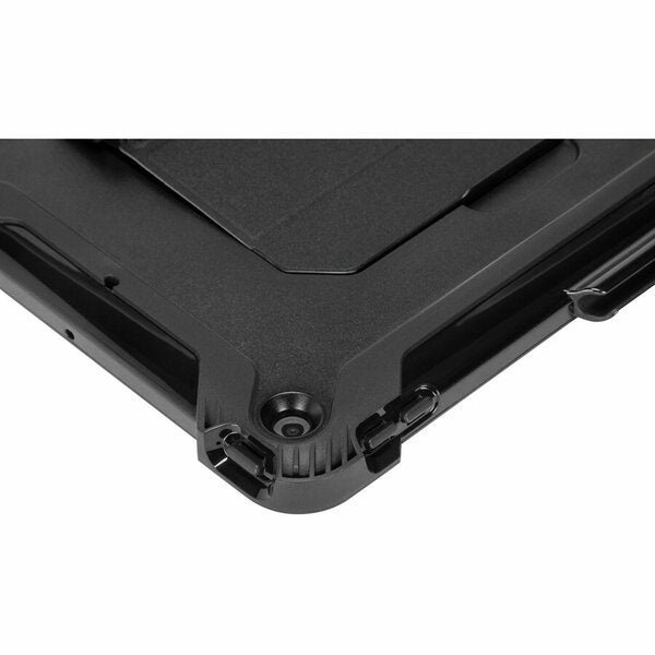 A black Targus SafePort THD500GL Rugged Carrying Case (Folio) for 10.2" to 10.5" Apple iPad (7th Generation), iPad (9th Generation), iPad (8th Generation), iPad Air, iPad Pro Tablet - Black offering superior protection.
