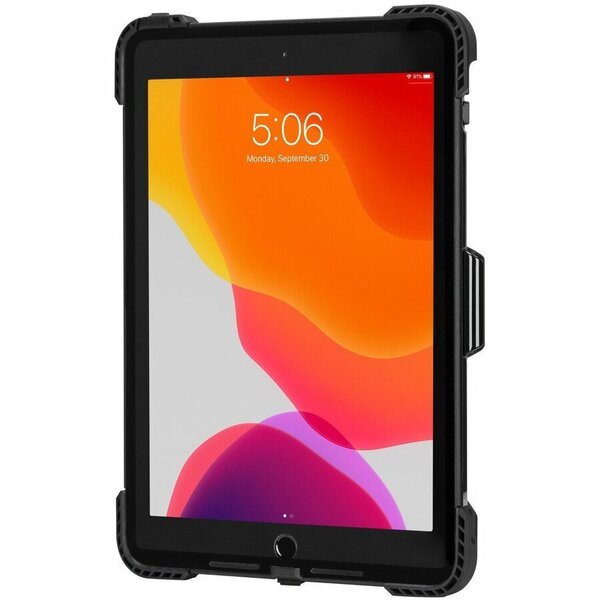 A black Targus SafePort THD500GL Rugged Carrying Case (Folio) for 10.2" to 10.5" Apple iPad (7th Generation), iPad (9th Generation), iPad (8th Generation), iPad Air, iPad Pro Tablet - Black offering superior protection.