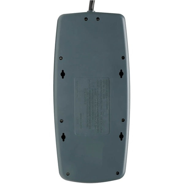 A Tripp Lite Surge Protector 120V 10 Outlet RJ11 Coax 8' Cord 3345 Joule with multiple outlets, surge suppressor and NEMA 5-15R.