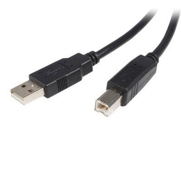 A StarTech.com USB 2.0 A to B Cable on a white background.