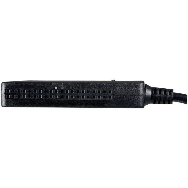 A StarTech.com USB 2.0 to SATA/IDE Combo Adapter for 2.5/3.5" SSD/HDD with a cable attached to it.