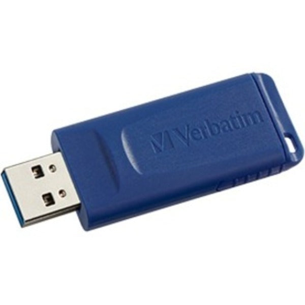 A Verbatim 16GB Store 'n' Go USB Flash Drive - 4pk - Red, Green, Blue, Black on a white background.