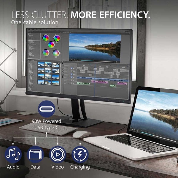 ViewSonic VP2768a-4K 27" ColorPro 4K UHD IPS Monitor with 90W Powered USB C, RJ45, sRGB and HDR10