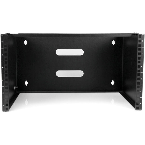 A StarTech.com 6U 13.78 n Deep Wallmounting Bracket for Patch Panel wall mount for a computer.