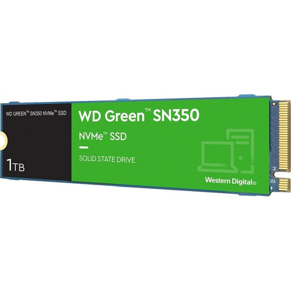 Western Digital Green SN350 WDS100T3G0C 1 TB Solid State Drive - M.2 2280 Internal - PCI Express NVMe (PCI Express NVMe 3.0 x4).