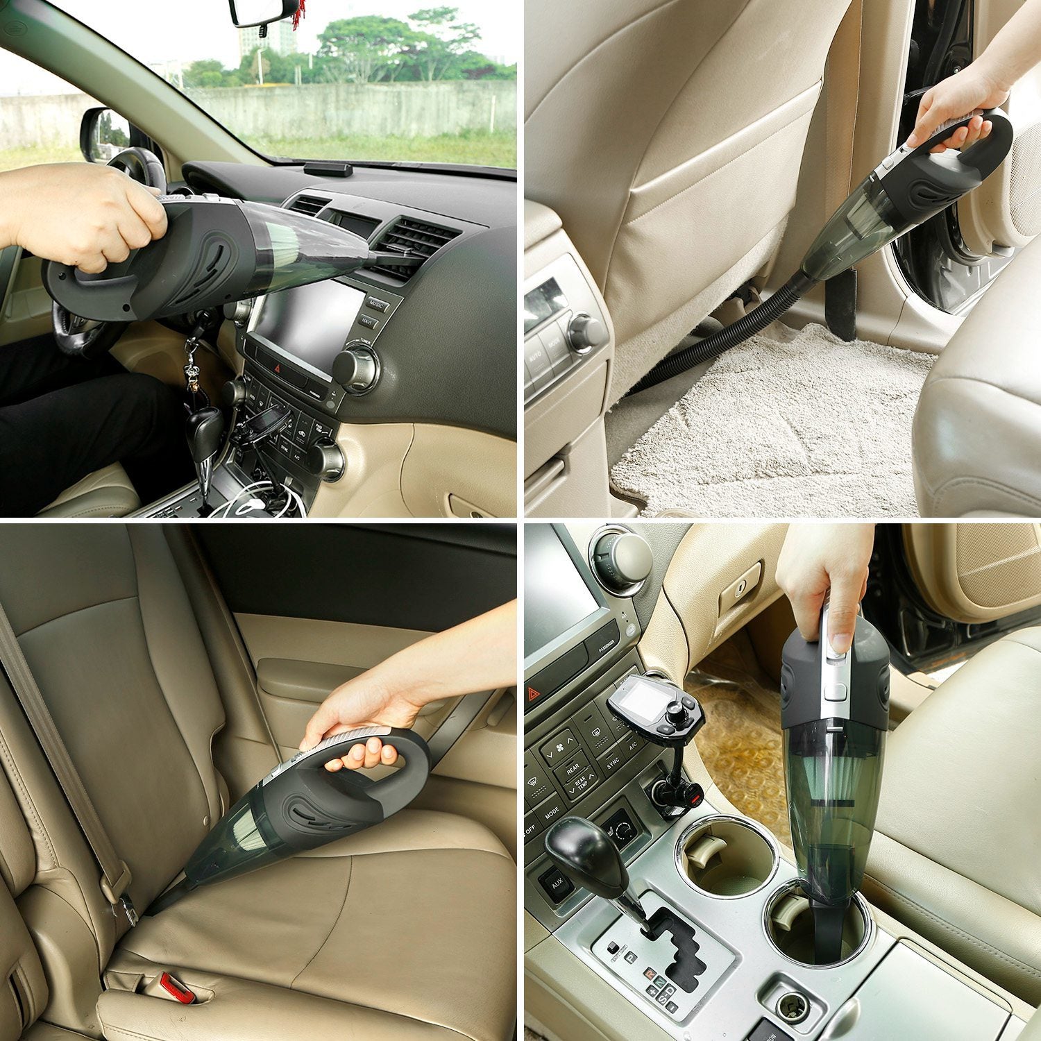 This Car Handheld Vacuum Cleaner Cordless Rechargeable Hand Vacuum Portable Strong Suction Vacuum combines a powerful motor and cyclonic suction for optimal cleaning, while offering the added benefits of a HEPA filter and a distinctive blue light.
