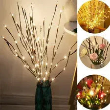 20LED Branch Lamp Fairy String Light Tree Twig Floral Flower Vase Decorative US  YJ