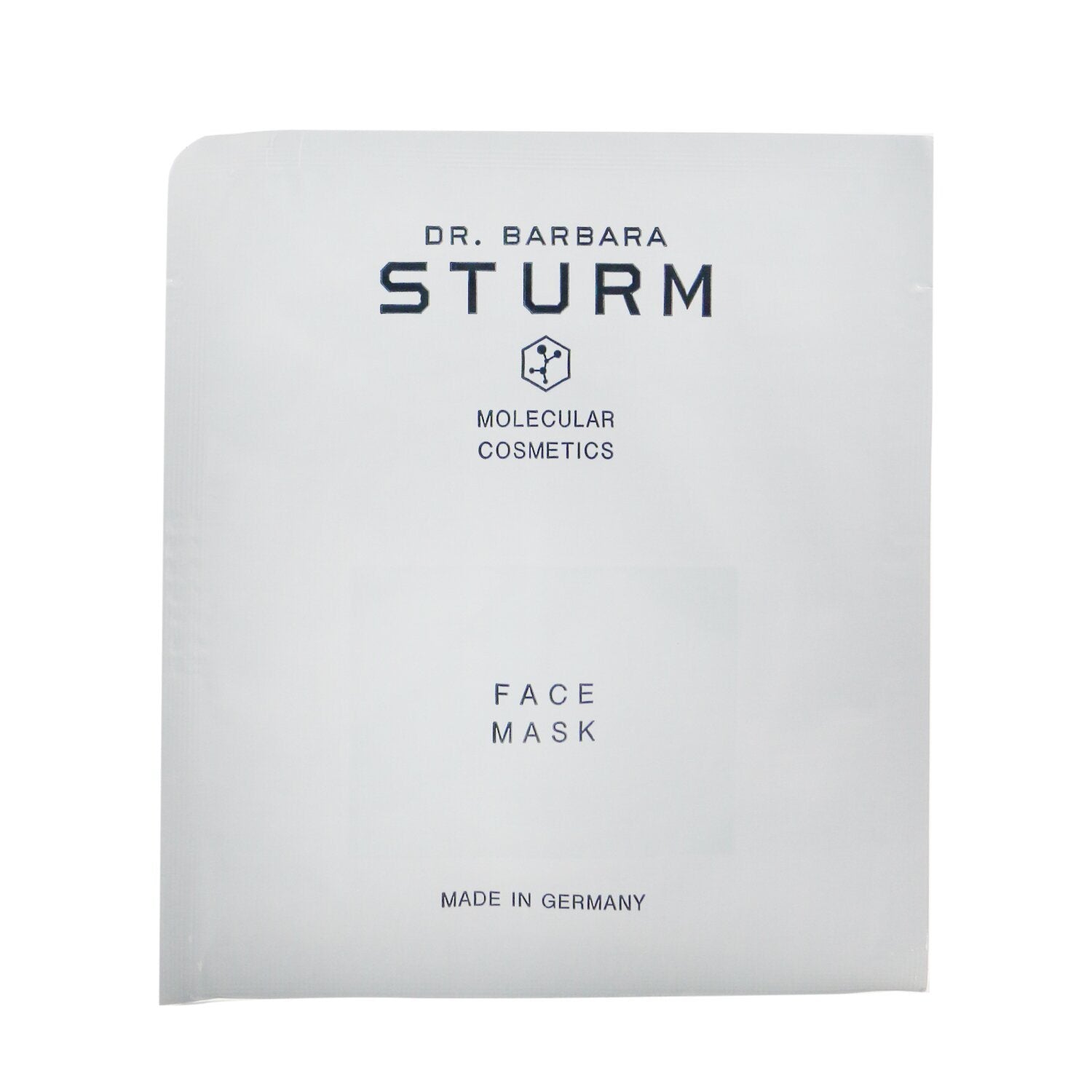 A package of DR. BARBARA STURM - Face Mask Sachet Box 33529/455006 7x10ml/0.33oz labeled "molecular cosmetics" on a white background.
