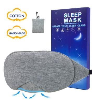 Product description: A Sleep Mask Fast Sleeping Eye Mask Eyeshade Cover Shade Patch Women Men Soft Portable Blindfold Travel Slaapmasker next to a box. This important item is perfect for achieving restful sleep.