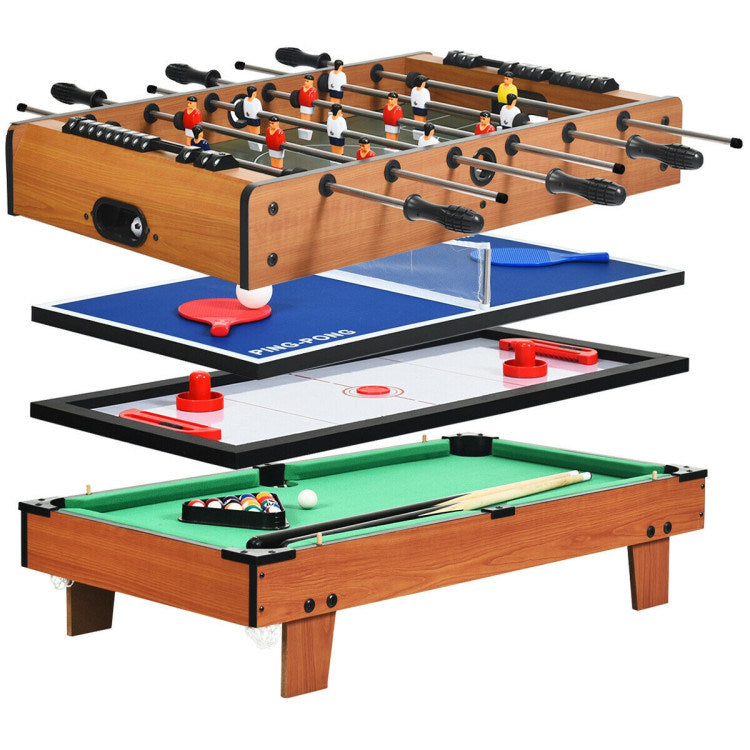 A compact size table with 4 In 1 Multi Game Hockey, offering a 4-in-1 game experience.