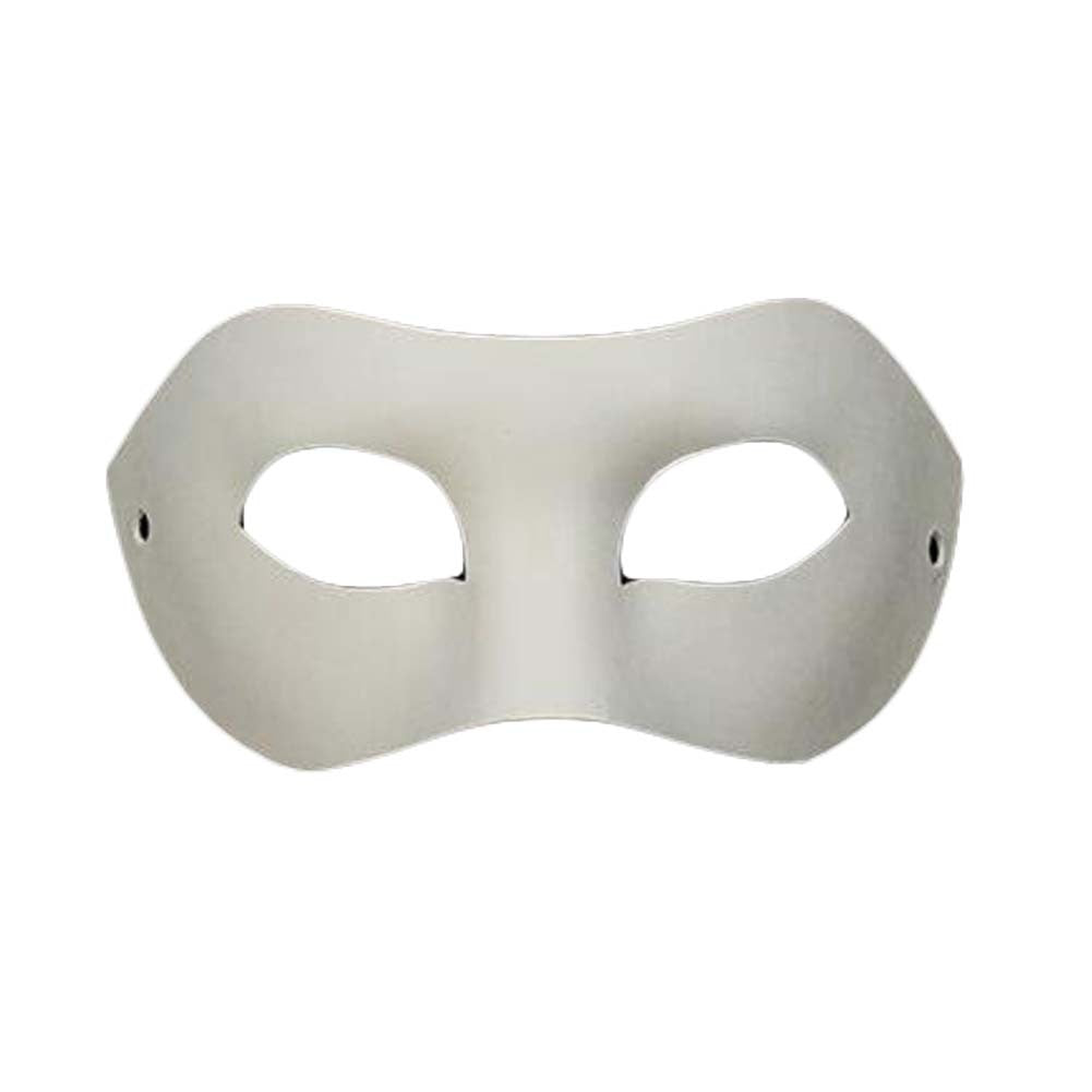 A 10-Packs White Blank Painting Eye Mask DIY Paper Mask for Halloween Costumes, ideal for costume parties, isolated on a white background.