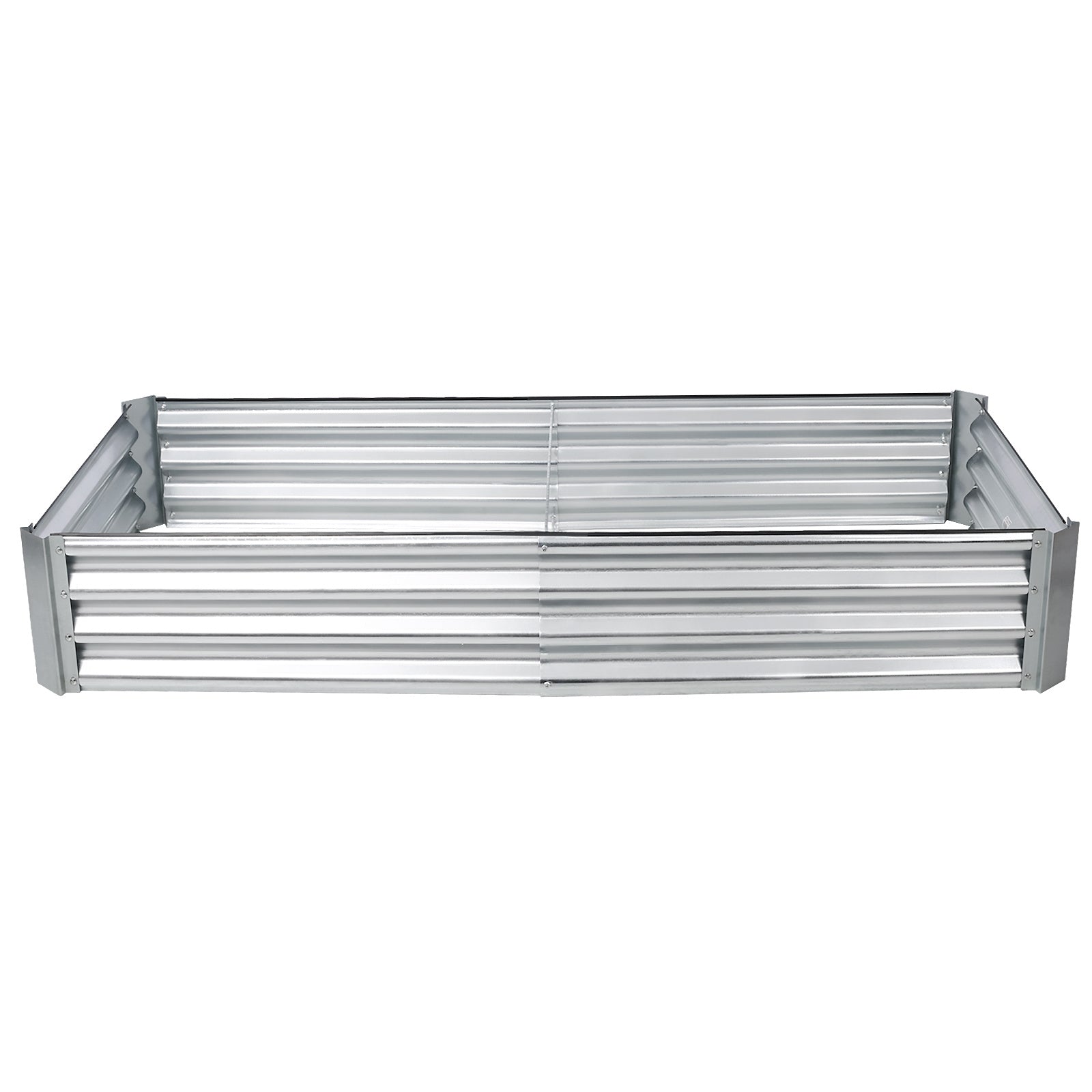 A Galvanized Raised Garden Bed Kit on a white background.