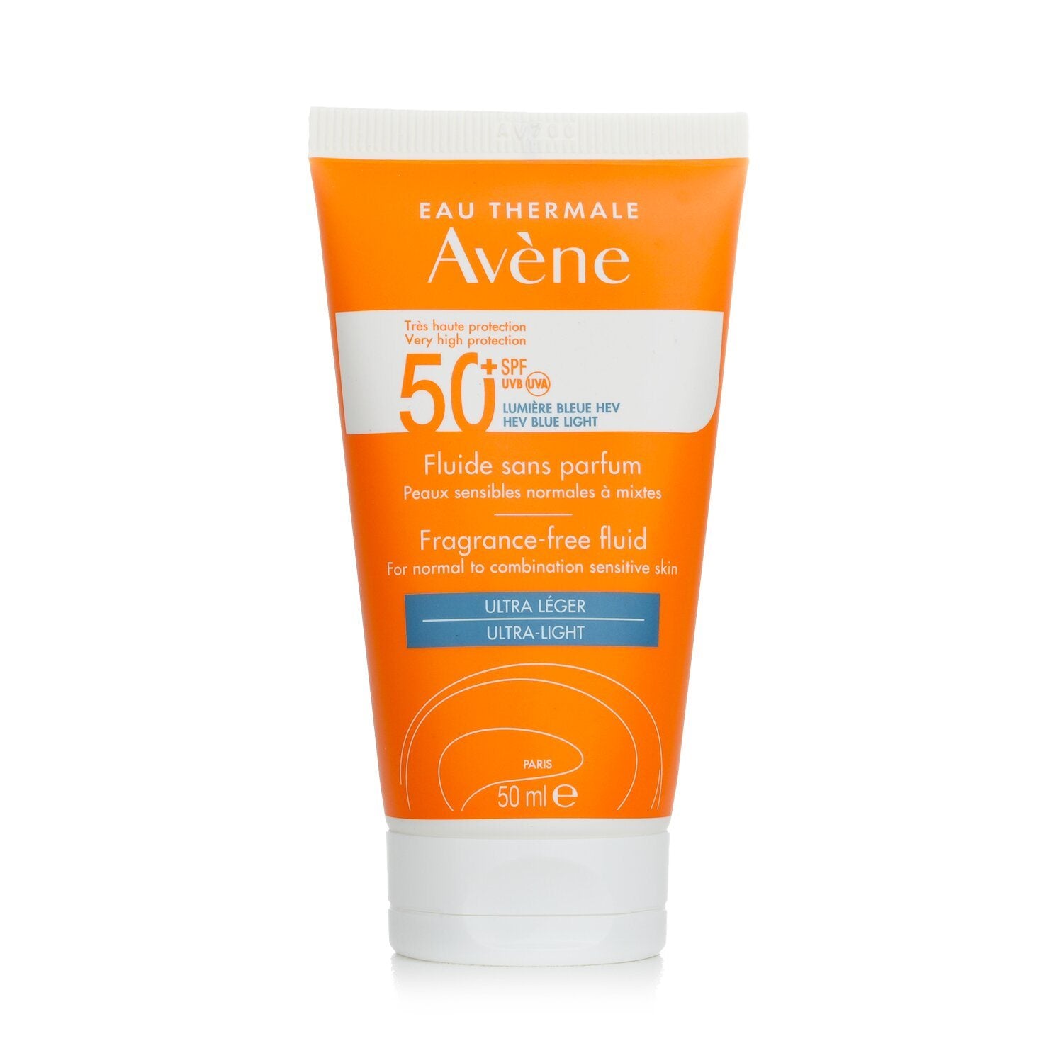 AVENE - Very High Protection Fragrance-Free Fluid SPF50+ - For Normal to Combination Sensitive Skin 149128 50ml/1.7oz.