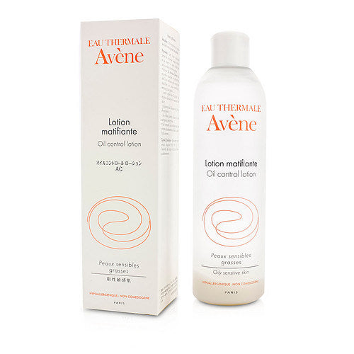 A product image of **Avene by Avene Oil Control Lotion (For Oily, Sensitive Skin) --300ml/10.14oz** with its packaging box, labeled in English and French for oily sensitive skin.