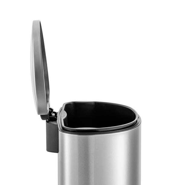 A 50L/13Gal Heavy Duty Hands-Free Stainless Steel Commercial/Kitchen Step Trash Can with impeccable design and craftsmanship, showcased on a clean white background.