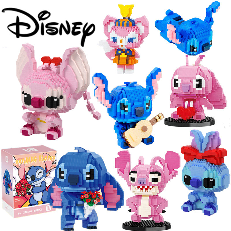 Funny Disney Lilo and Stitched Miniature Block Hot Selling Stitch Miniature Blocks DIY Guitar Holding Book Toys Gifts for Kids offers a complete variety of high-quality supplies at an affordable price.