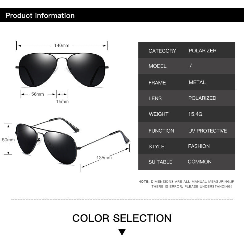 Pilot Sunglasses Men Polarized Driving Sunglass Vintage Oversized Sun Glass Women Brand Design Eyewear UV400 Night Vision Shades