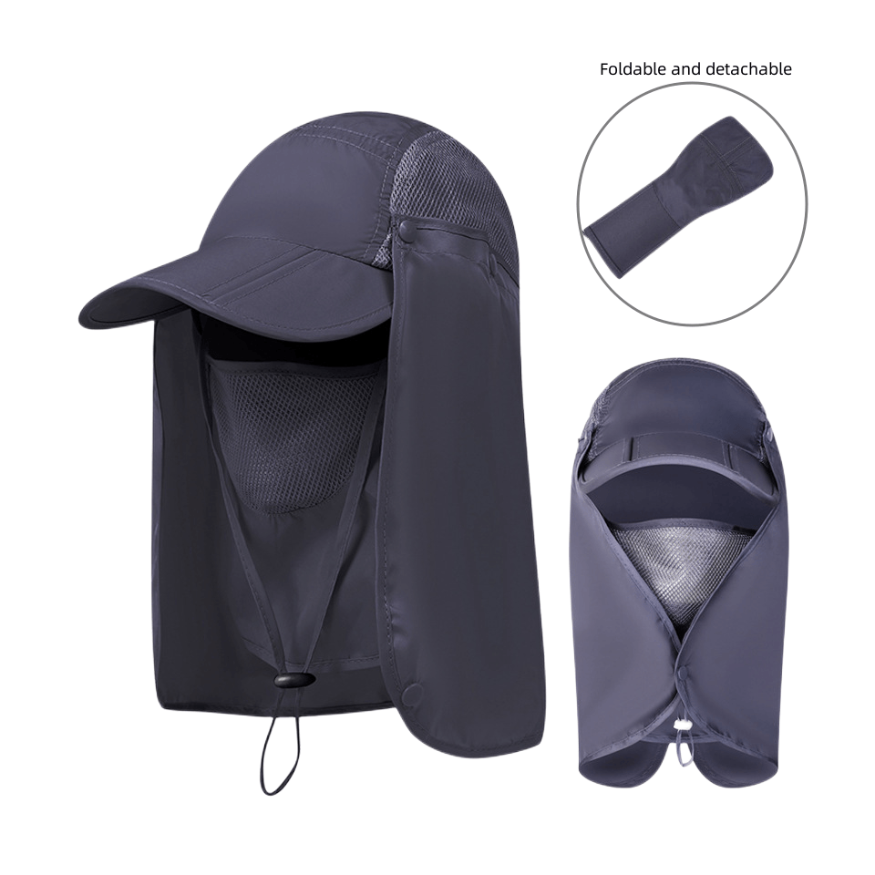 VisBeaut Sun Hat; Fishing Cap; Baseball Cap; Neck Cover With Face Mask For Outdoor Sports