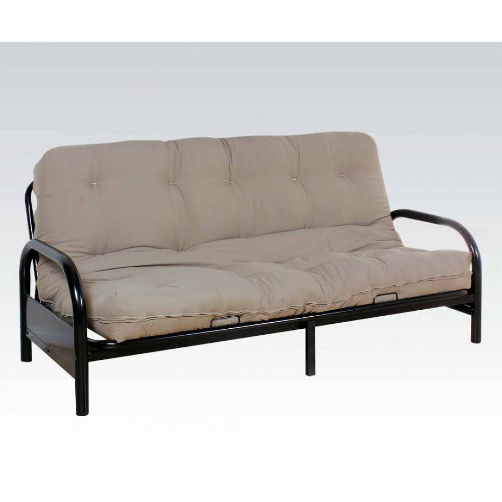 A contemporary Alfonso Adjustable Sofa Frame in Black bed frame.