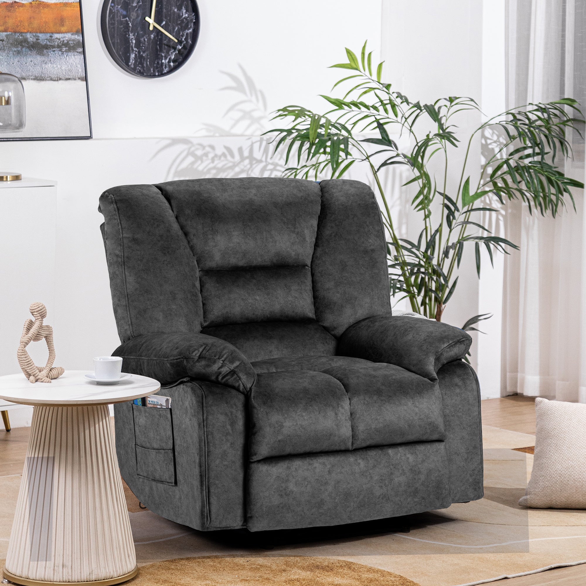 Oversized Recliner Chair Sofa with Massage and Heating.