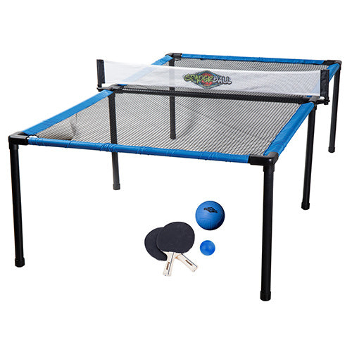 The Portable Spyder Pong Set, complete with paddles and a net, offers endless fun and excitement for players of all ages.