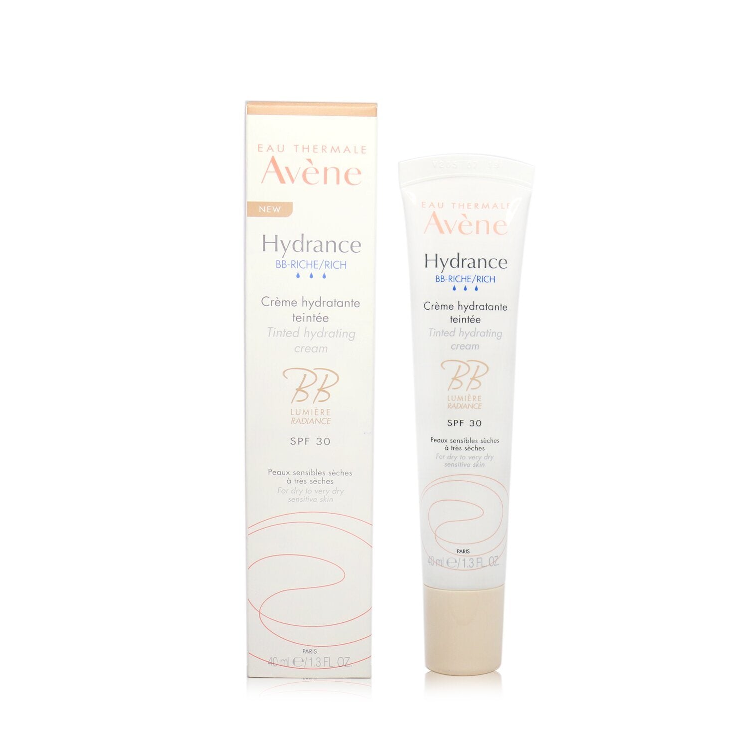 AVENE - Hydrance BB-RICH Tinted Hydrating Cream SPF 30 - For Dry to Very Dry Sensitive Skin 20876 40ml/1.3oz - moisturizing sunscreen for sensitive skin.