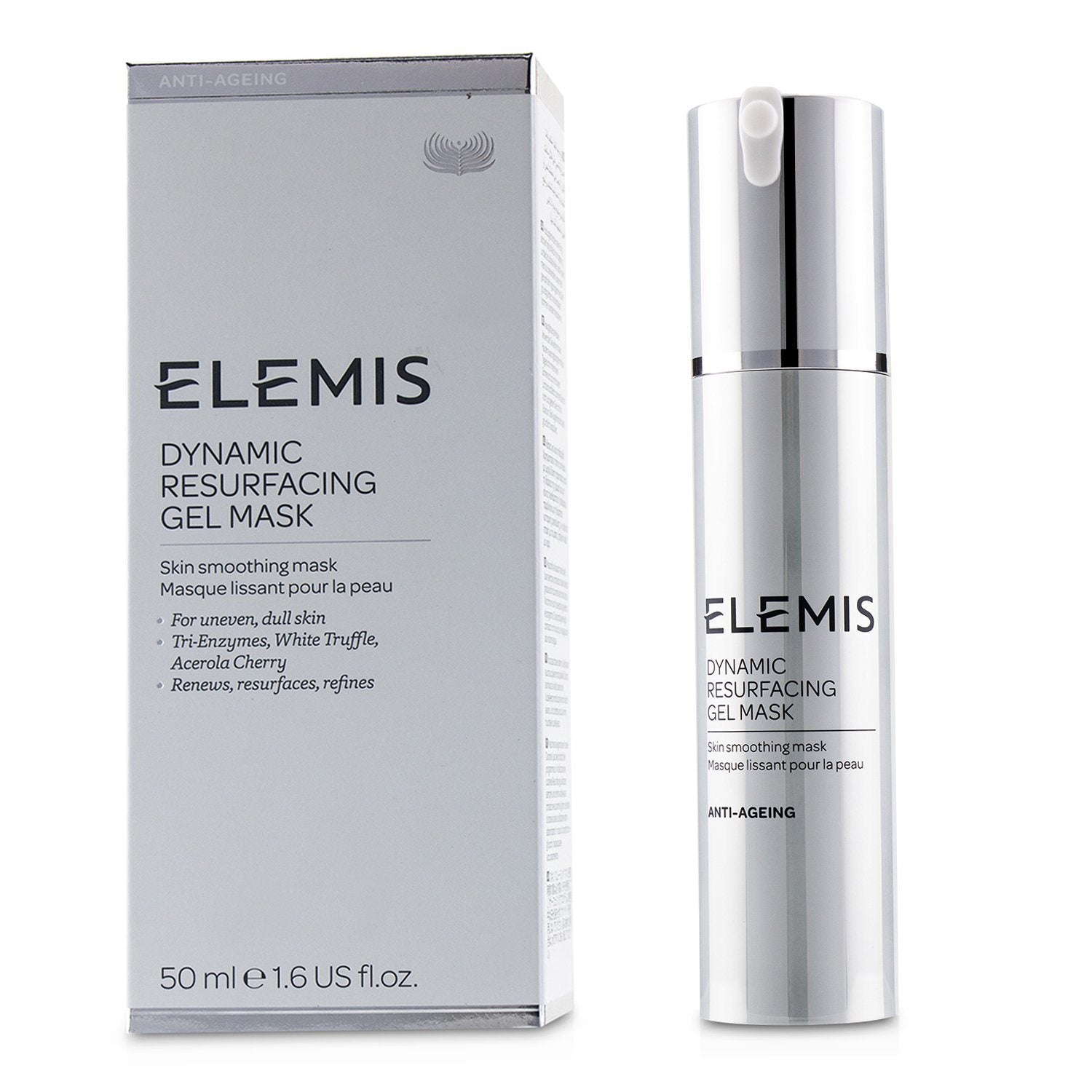 Dynamic Resurfacing Gel Mask featuring Tri-Enzyme technology on a white background.