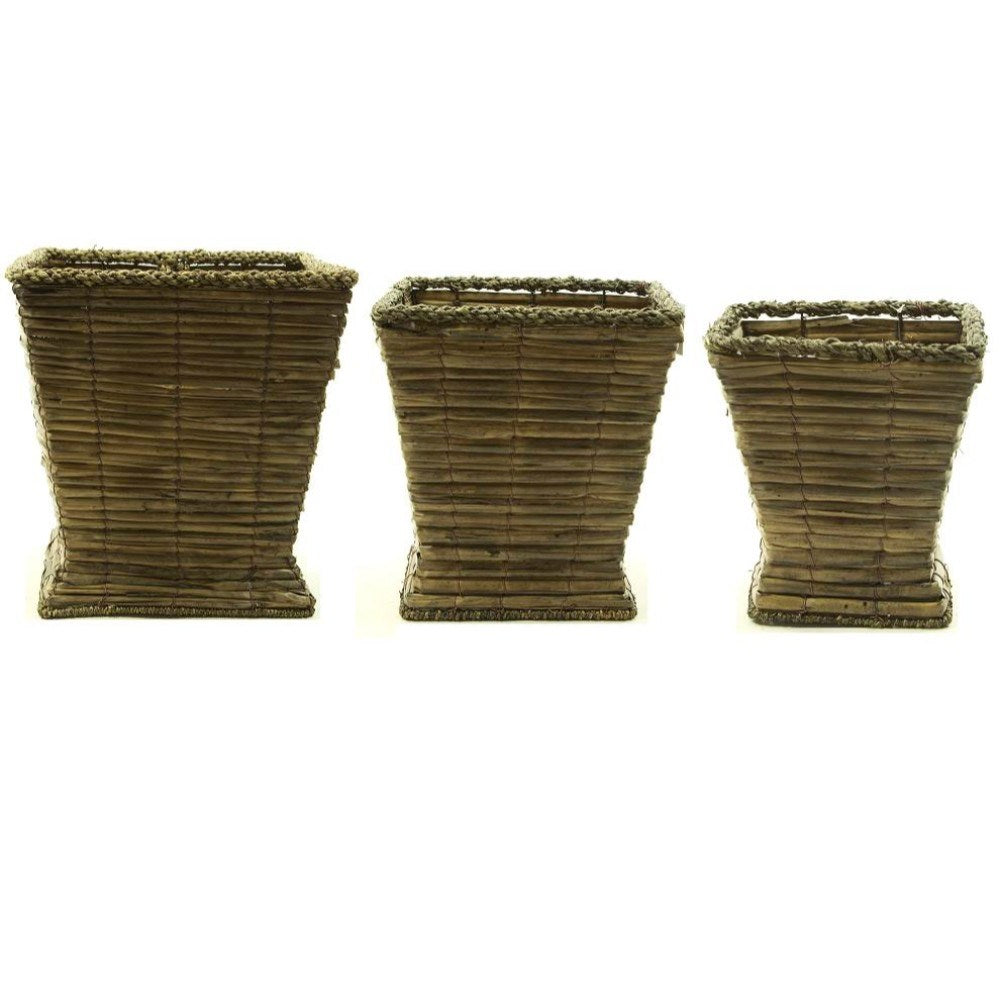 Sea Grass Vase; Light Brown; Set Of 3; DunaWest