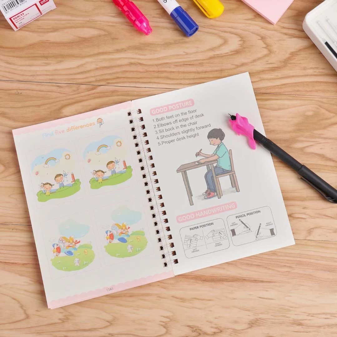 A set of Reusable Practice Copybook Print Handwriting Workbooks designed to improve handwriting skills.