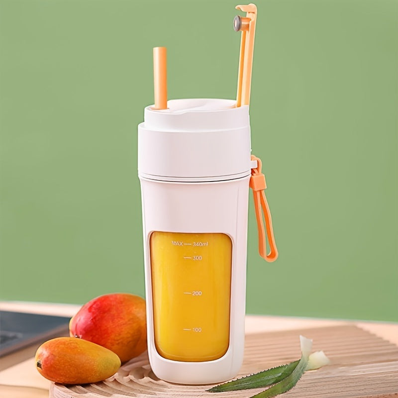 Portable Wireless Blender With The Straw; USB Travel Juice Cup Baby Food Mixing Juicer Machince With Updated 8 Blades With Powerful Motor 3000mAh Rechargeable Battery