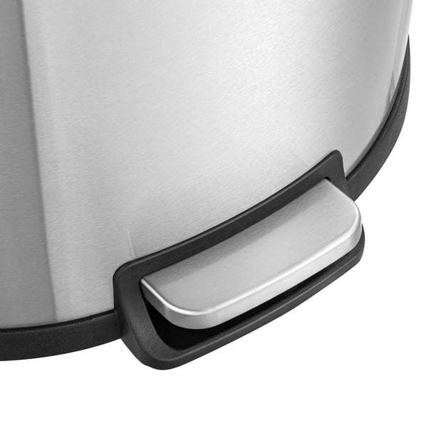 A 50L/13Gal Heavy Duty Hands-Free Stainless Steel Commercial/Kitchen Step Trash Can with impeccable design and craftsmanship, showcased on a clean white background.