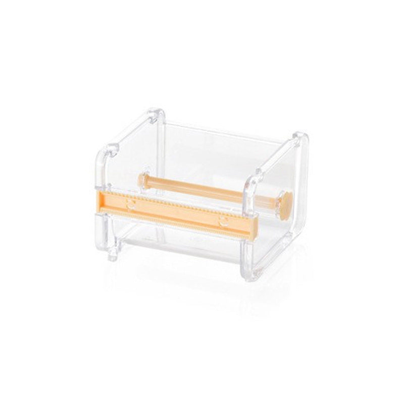 1pc Creative Washi Tape Cutter Box with a fluorescent yellow tape roll, viewed on a white background.
