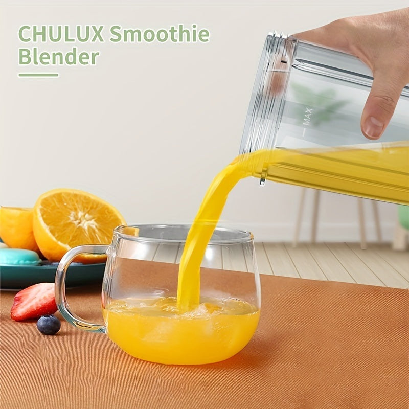 A CHULUX 1000W Bullet Blender for Shakes and Smoothies that offers high speed blending with one step operation, perfect for a variety of fruits and vegetables.