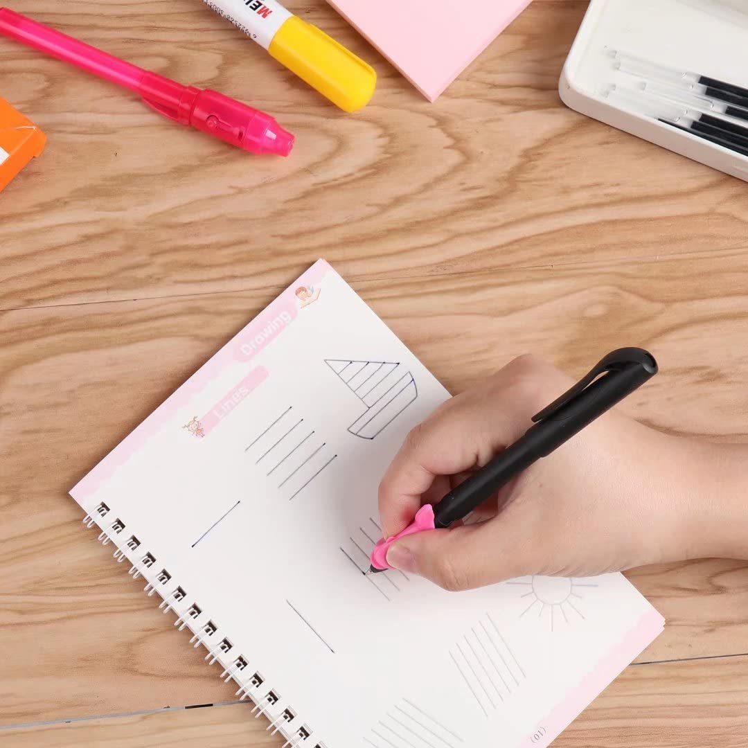 A set of Reusable Practice Copybook Print Handwriting Workbooks designed to improve handwriting skills.