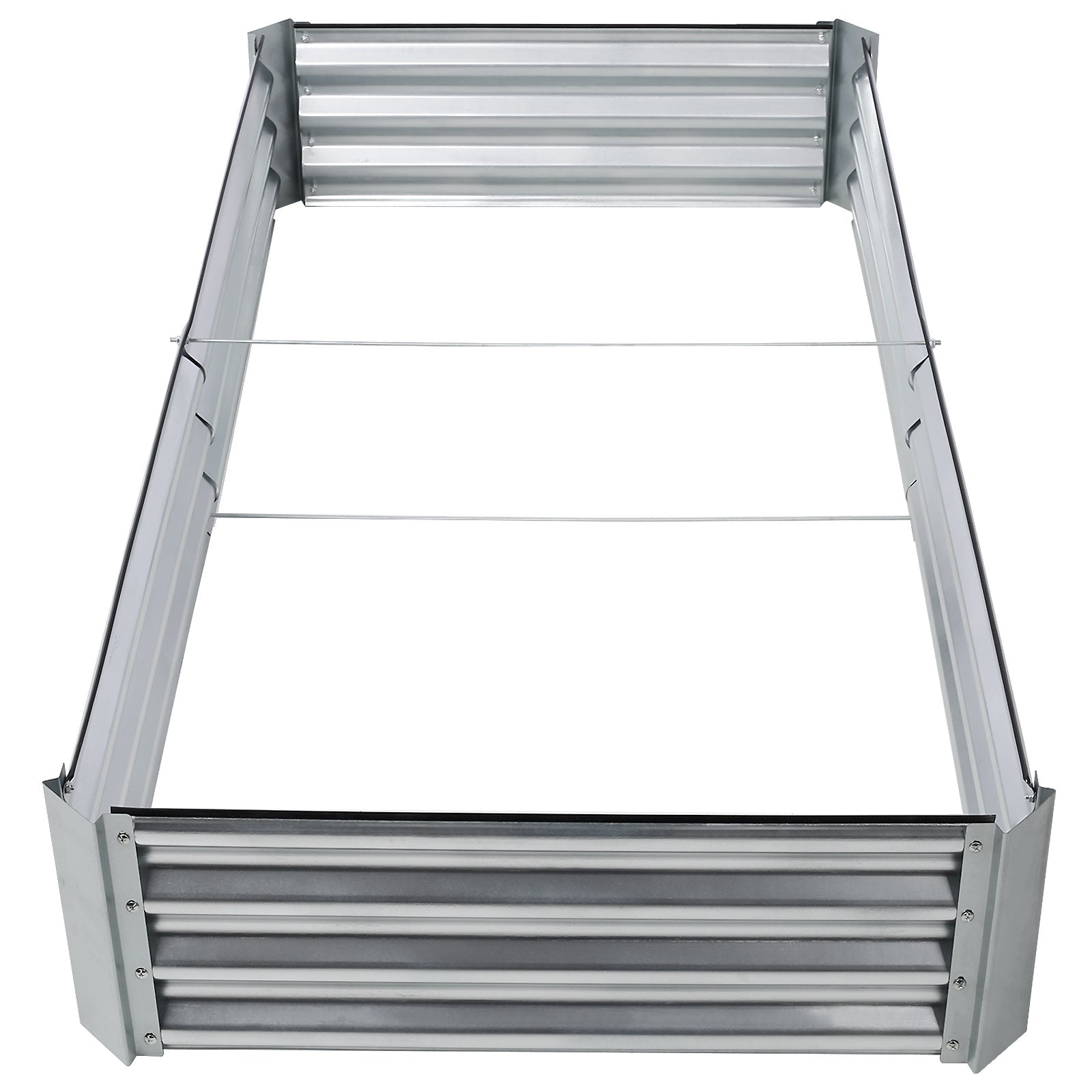 A Galvanized Raised Garden Bed Kit on a white background.