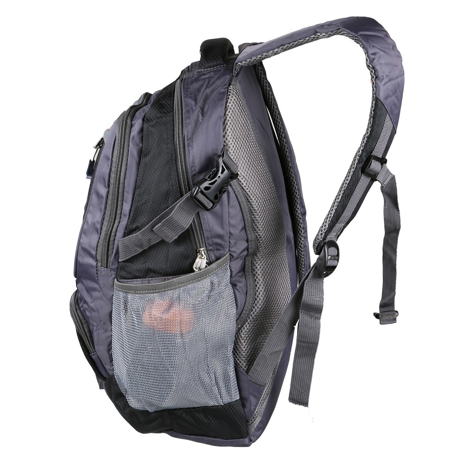 An image of the Unisex School Backpack Casual Travel Shoulder Bag W/ Adjustable Straps Dual-Water Bottle Pouch with adjustable shoulder straps and a portable handle design.