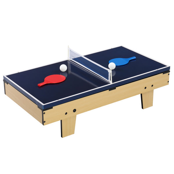 A 4 in 1 Combo Game Table Set for Home, 3ft Game Room w/Ping Pong, Foosball, Table Hockey, Billiards Kids Adult for parties and family gatherings, providing endless fun on a white background.