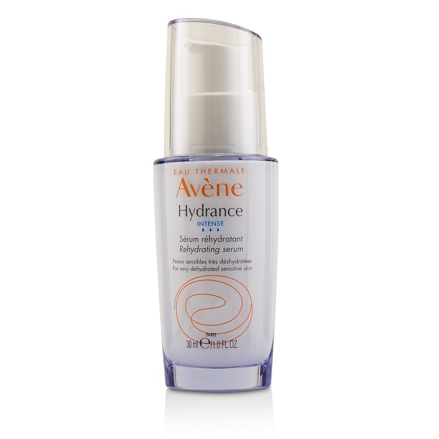 A bottle of Avene - Hydrance Intense Rehydrating Serum - For Very Dehydrated Sensitive Skin - 30ml/1oz against a white background.