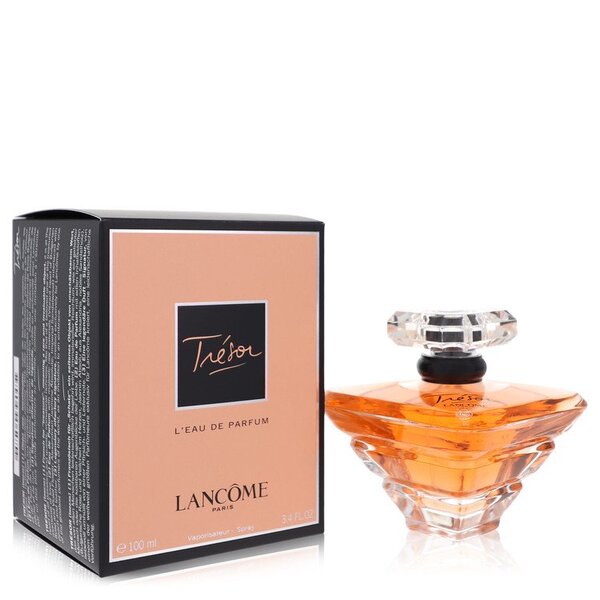 A bottle of Tresor Eau De Parfum Spray 3.4 Oz For Women