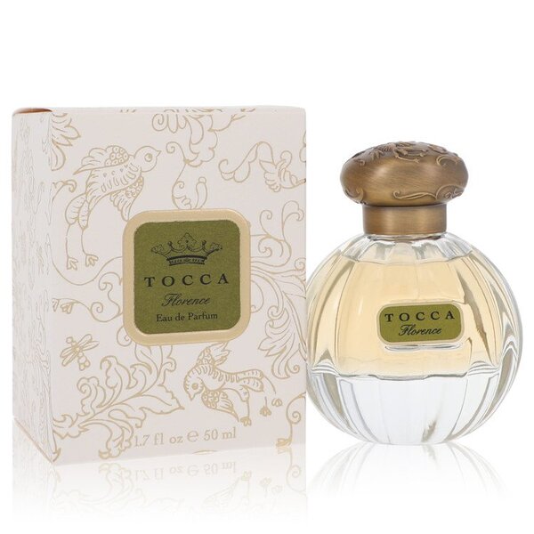 A bottle of Tocca Florence Eau De Parfum Spray 1.7 Oz For Women in front of a box.