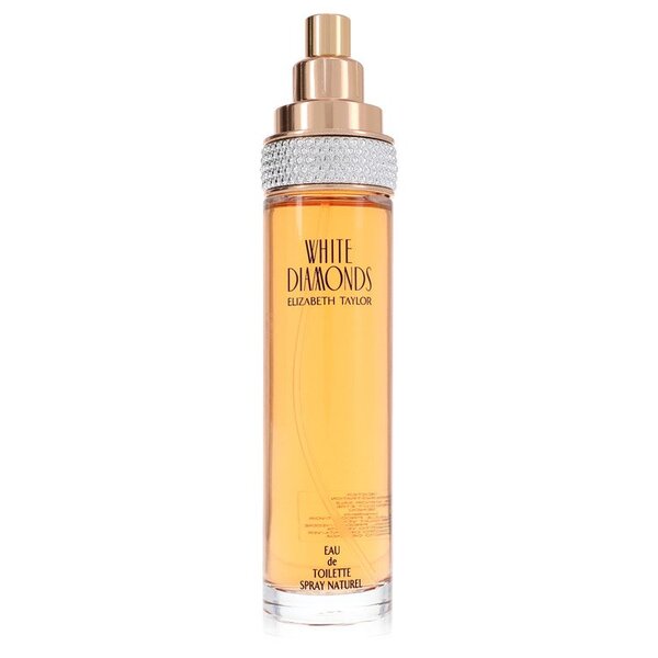 A bottle of White Diamonds Eau De Toilette Spray (tester) 3.4 Oz For Women on a white background.