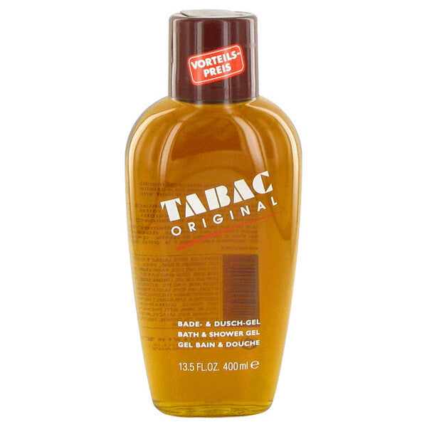 A bottle of Tabac Bath & Shower Gel 13.5 Oz For Men on a white background.